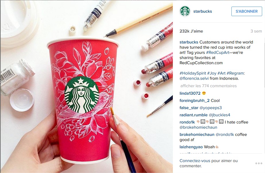 Starbucks Coffee  (@starbucks) • Photos et vidéos Instagram - Mozilla Firefox