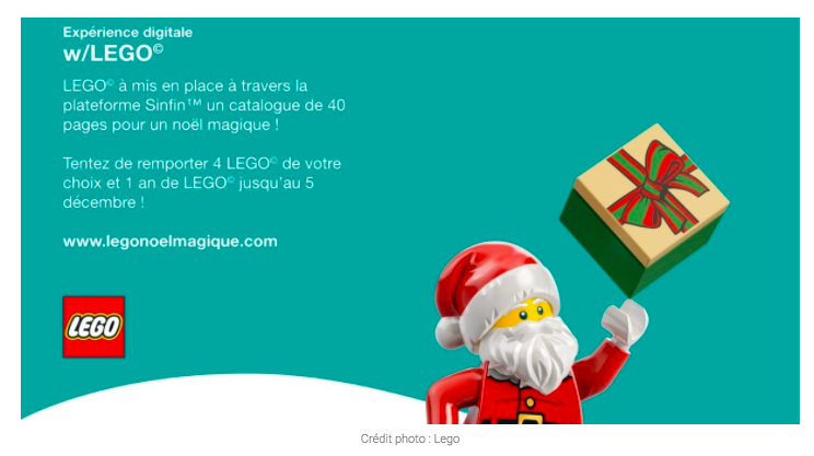 Lego signe pour Noël un jeu concours avec un catalogue interactif permettant aux petits et grands de créer leurs listes de cadeaux qu'ils souhaiteraient gagner.