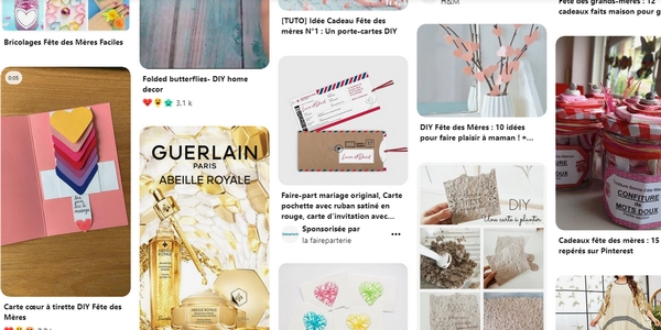 Les épingles "DIY fête des mères" ont beaucoup de succès sur Pinterest
