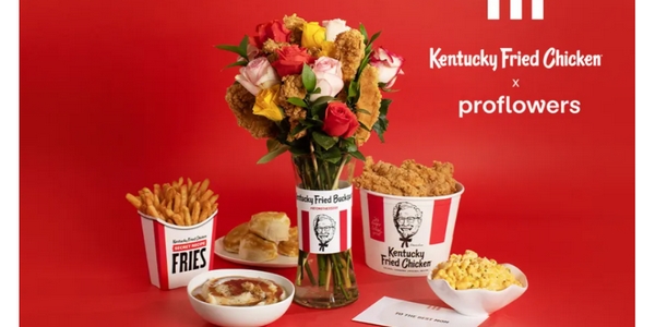La campagne KFC Kentucky Fried Chicken x proflowers donne un nouveau souffle au classique bouquet de fleurs !
