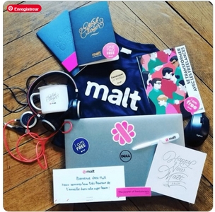 Malt envoie des cadeaux et des messages personnalisés pour séduire ses clients.