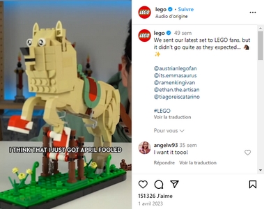 Le poisson d'avril de Lego est devenu viral en 2023!