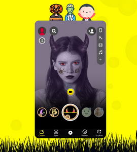 Les filtres d'Halloween sont très populaires sur Snapchat. 