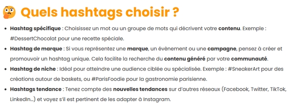 Les bons hashtags à utiliser sur instagram en 2025