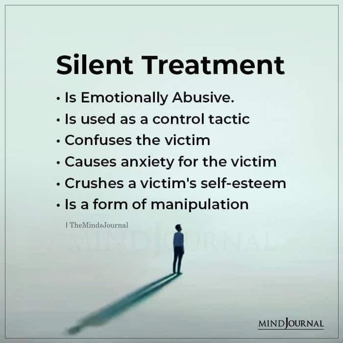 Le silent treatment est une forme de manipulation qui provoque de l'anxiété chez la victime.